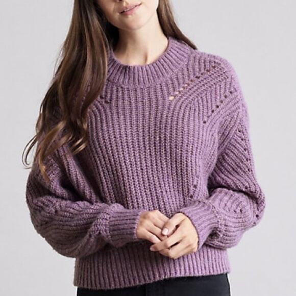 Elizabeth And James Open Stich Chunky Knit Sweater Long Sleeve Size XL - Picture 1 of 6